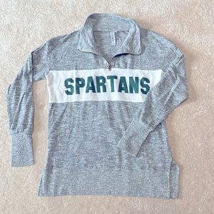 Michigan State University quarter-zip crewneck